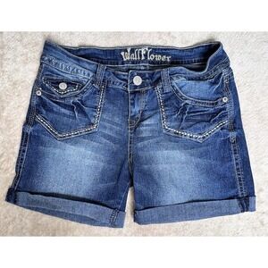 Wallflower‎ Jean Shorts Size 11 Blue Denim Cuffed